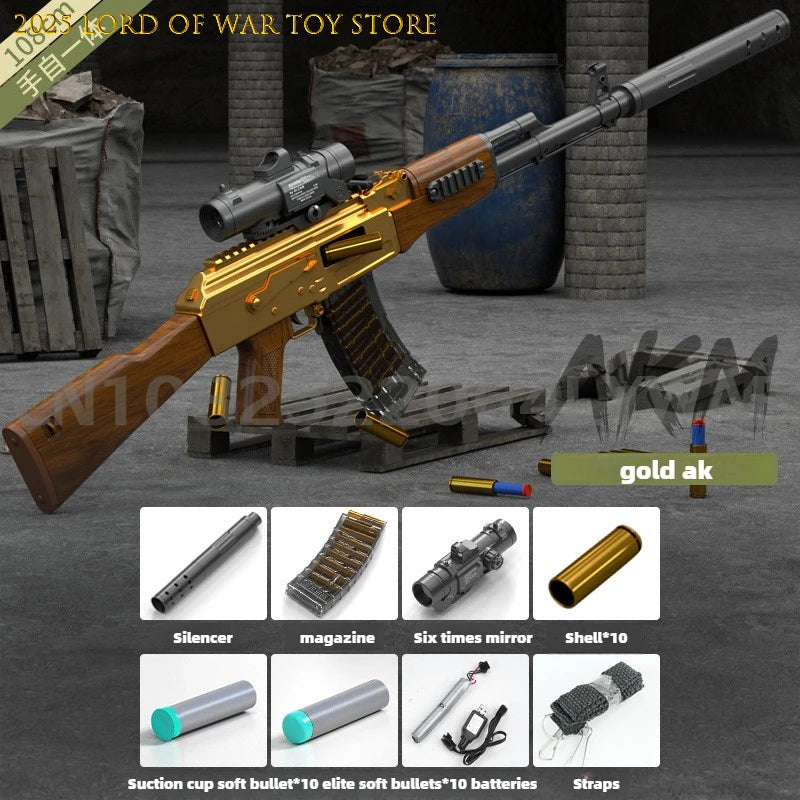 Ak47 Soft Bullet Children's Gun, Outdoor Battle