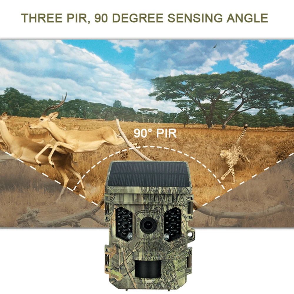 Wildlife Camera Solar Energy 4K Trail Cam