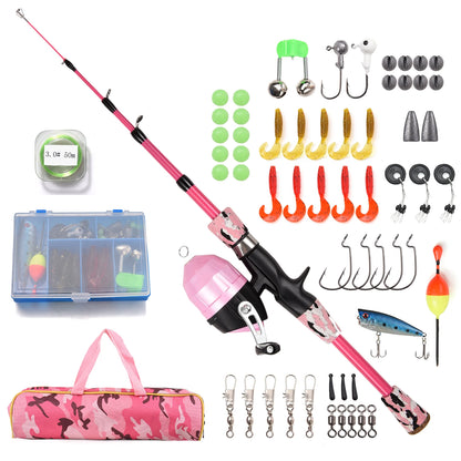 Kids Fishing Pole and Reel Combo Full Kit