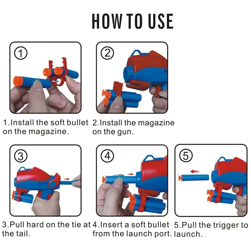 Sponge Bullet Toy Gun for Kids For Indoor or Outdoor