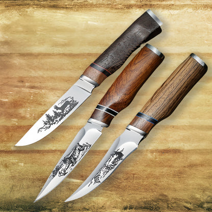Wooden Handle Hand Forge Blade Knife