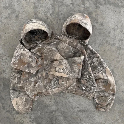 Oversized camo hoodie
