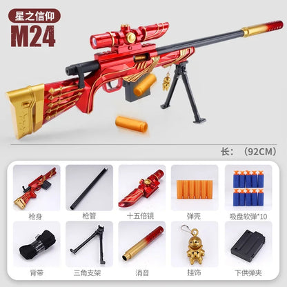 Large Gift Box M24 Shell Soft Bullet Toy Gun