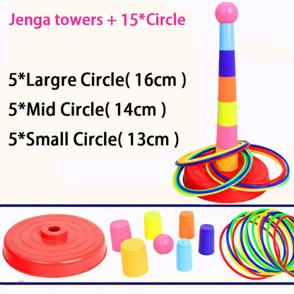 Children's Throw and Stack Ring Toss Game