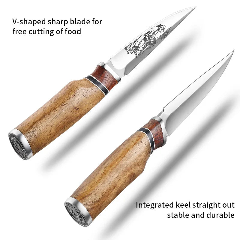 Wooden Handle Hand Forge Blade Knife