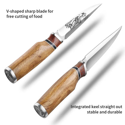 Wooden Handle Hand Forge Blade Knife