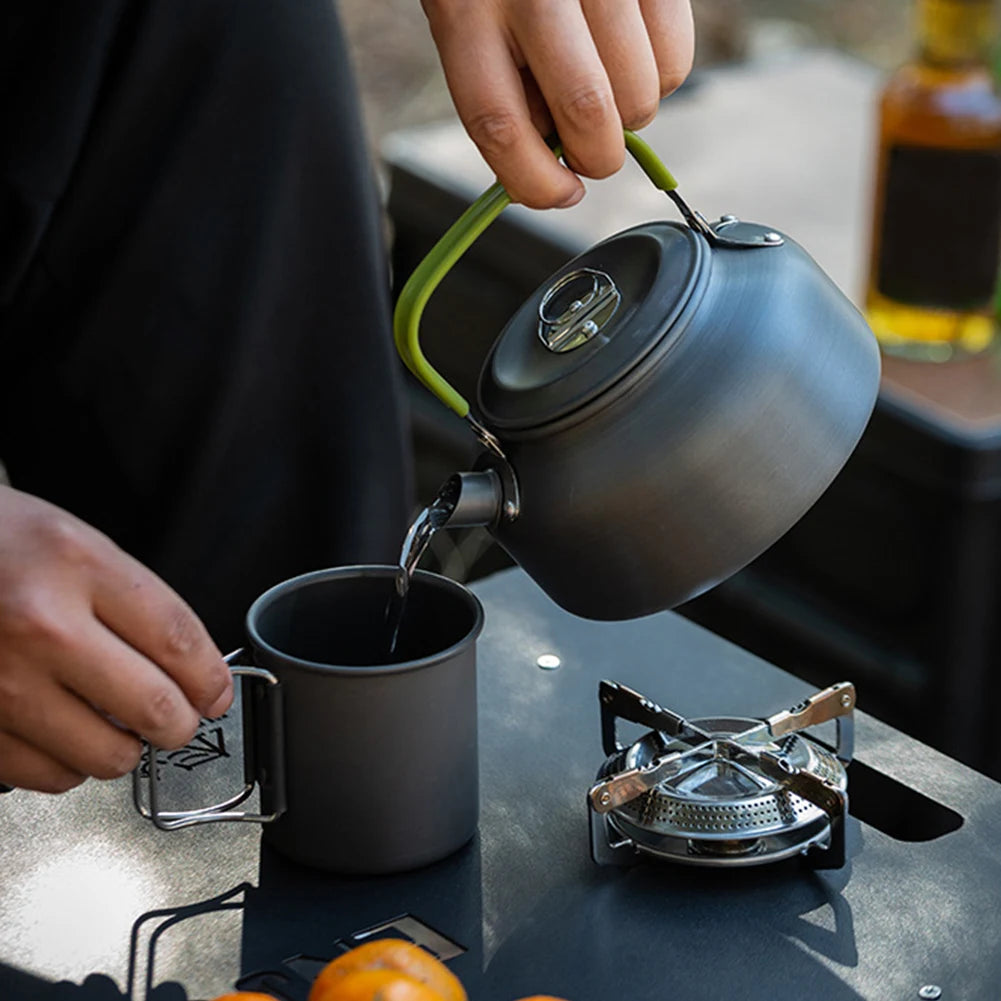 3PCS Camping Cookware Set (Pot, Pan, Kettle)