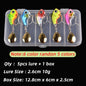 5Pc Rotating Metal Bait Spinner Spoon