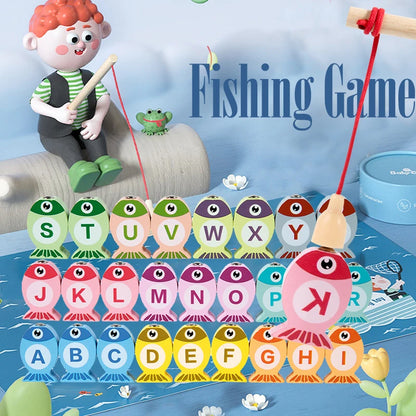 Kids Educational Wooden Fishing Game Toys.