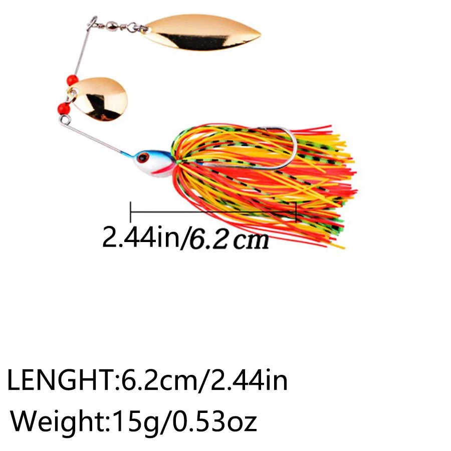 1PC Wobbler Metal Sequins Spinnerbait