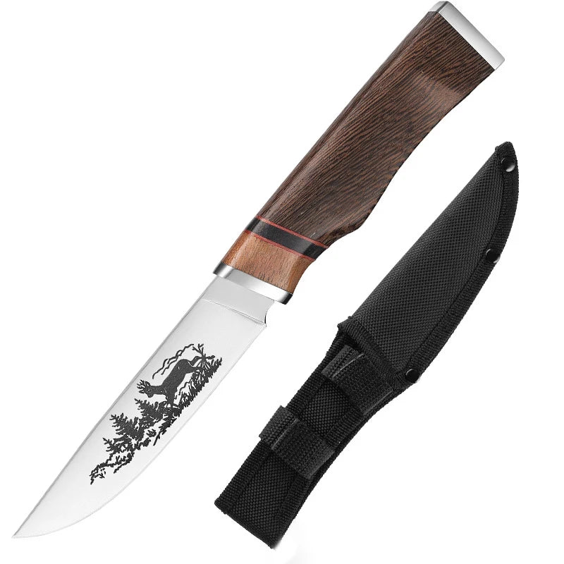 Wooden Handle Hand Forge Blade Knife
