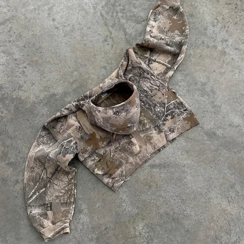 Oversized camo hoodie