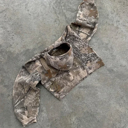 Oversized camo hoodie