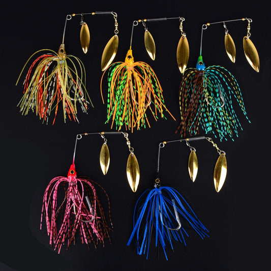 5Pcs Bass Fishing Spinner Bait