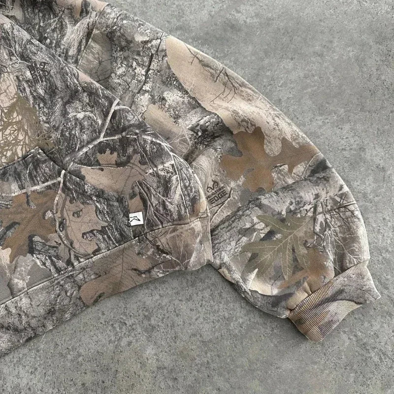 Oversized camo hoodie