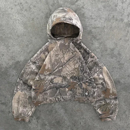 Oversized camo hoodie