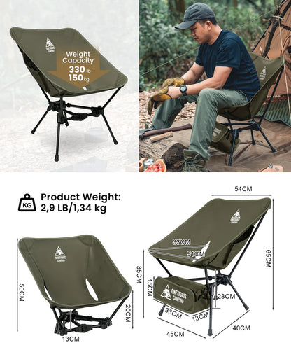 Triangle Framed Compact Portable Backpacking Hiking Chair