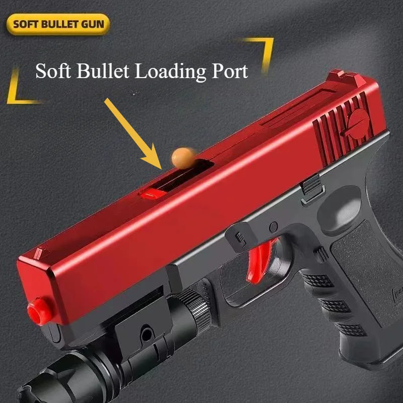 Soft Bullet Airsoft Pistol With Laser, Outdoor Sports