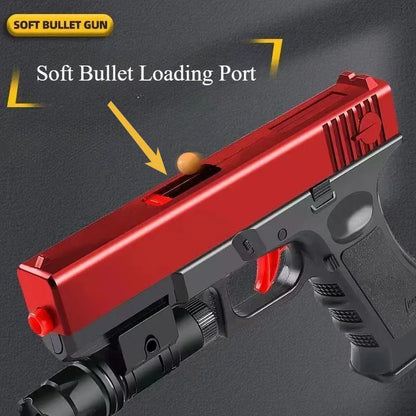 Soft Bullet Airsoft Pistol With Laser, Outdoor Sports