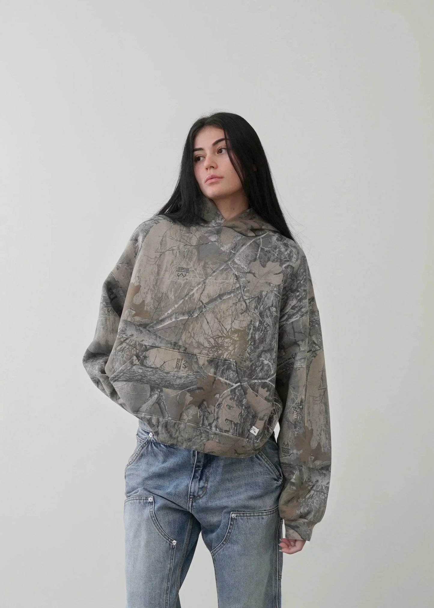 Oversized camo hoodie