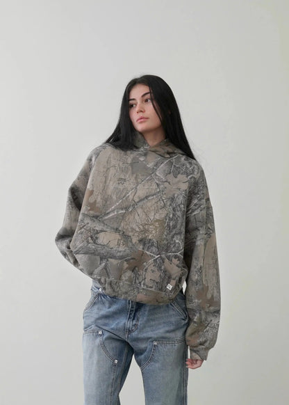 Oversized camo hoodie