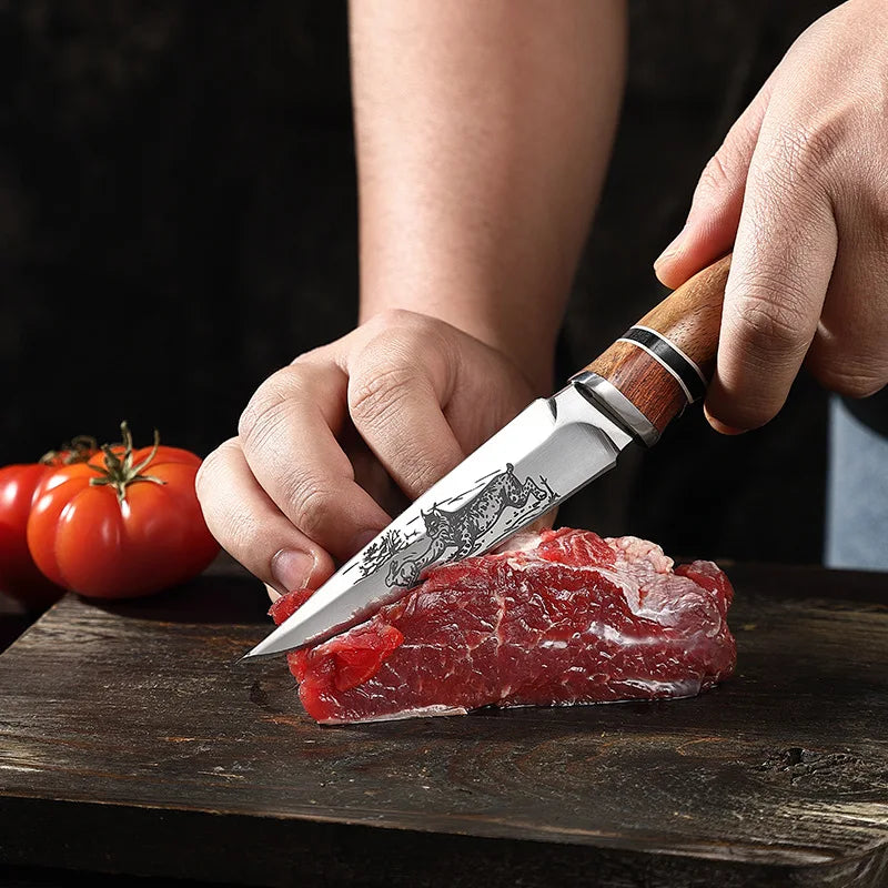 Wooden Handle Hand Forge Blade Knife