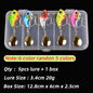 5Pc Rotating Metal Bait Spinner Spoon