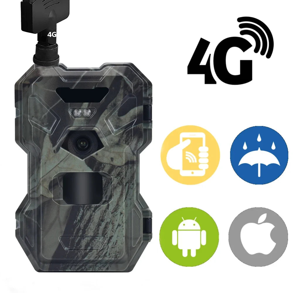 Outdoor 4G 30MP 2K APP Control Night Vision Trap Game 120 Degree