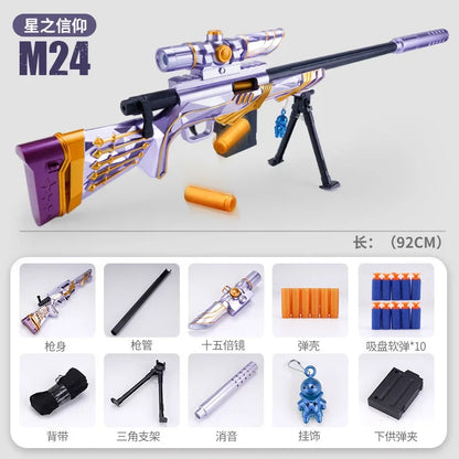 Large Gift Box M24 Shell Soft Bullet Toy Gun