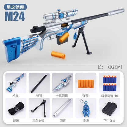 Large Gift Box M24 Shell Soft Bullet Toy Gun