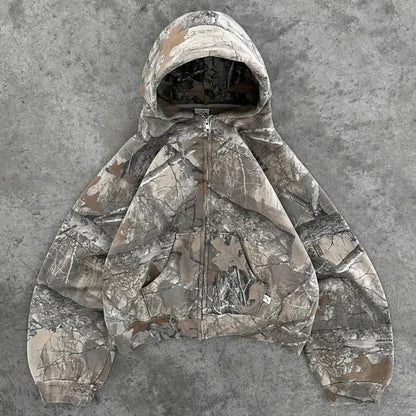 Oversized camo hoodie