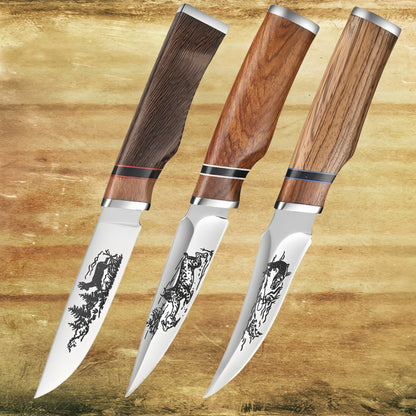 Wooden Handle Hand Forge Blade Knife