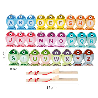 Kids Educational Wooden Fishing Game Toys.